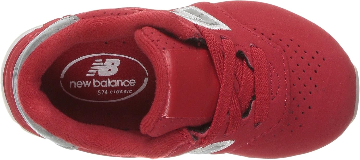image:imageNew Balance Kids 574 V1 LaceUp Sneakers Casual ShoesChinese RedWhite