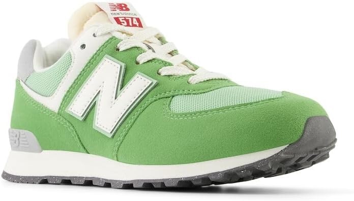 image:imageNew Balance Kids 574 V1 LaceUp Sneakers Casual ShoesChiveWhite