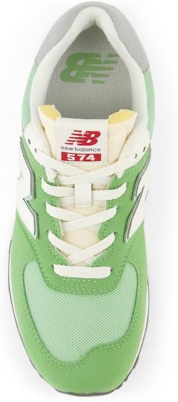 image:imageNew Balance Kids 574 V1 LaceUp Sneakers Casual ShoesChiveWhite