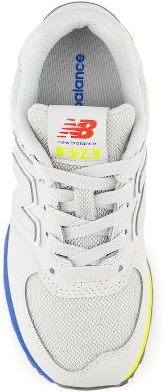 image:imageNew Balance Kids 574 V1 LaceUp Sneakers Casual ShoesGrey MatterLemon Zest
