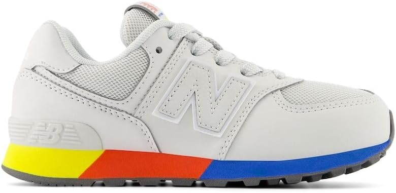 image:imageNew Balance Kids 574 V1 LaceUp Sneakers Casual ShoesGrey MatterLemon Zest