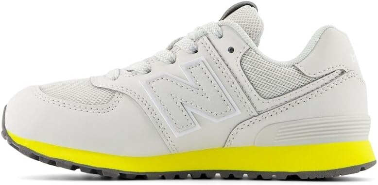 image:imageNew Balance Kids 574 V1 LaceUp Sneakers Casual ShoesGrey MatterLemon Zest