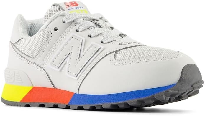 image:imageNew Balance Kids 574 V1 LaceUp Sneakers Casual ShoesGrey MatterLemon Zest