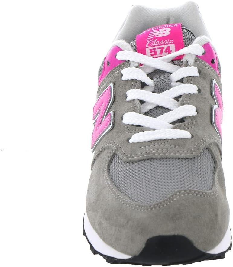 image:imageNew Balance Kids 574 V1 LaceUp Sneakers Casual ShoesGreyPink