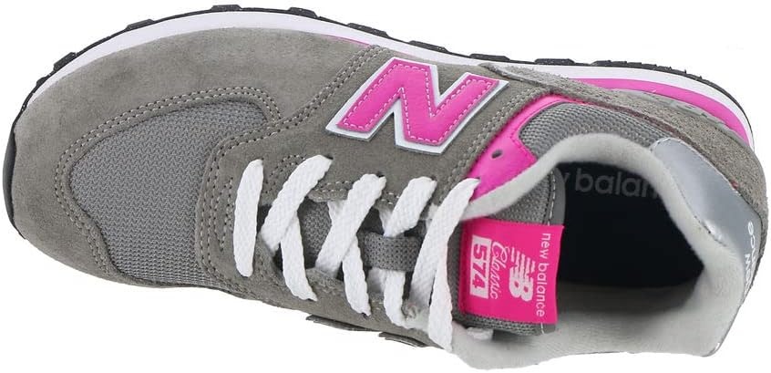 image:imageNew Balance Kids 574 V1 LaceUp Sneakers Casual ShoesGreyPink