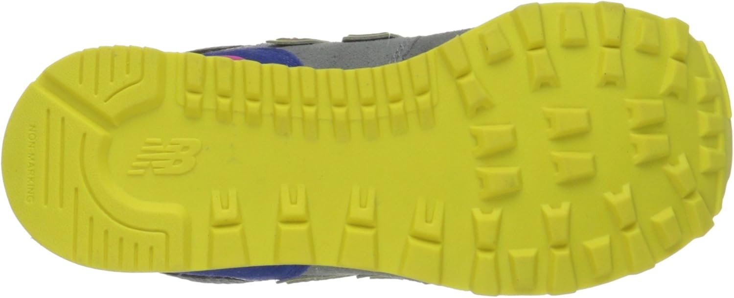 image:imageNew Balance Kids 574 V1 LaceUp Sneakers Casual ShoesGreyPinkYellow