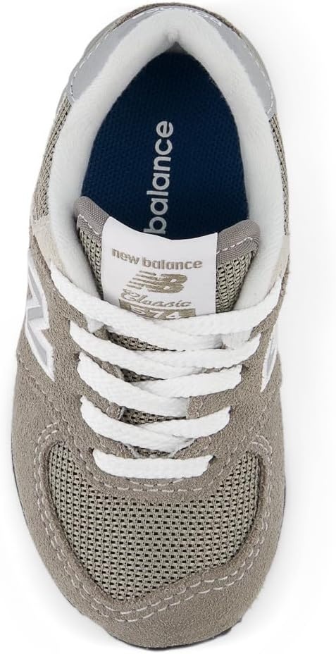 image:imageNew Balance Kids 574 V1 LaceUp Sneakers Casual ShoesGreyWhite