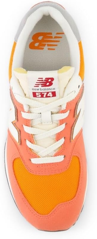 image:imageNew Balance Kids 574 V1 LaceUp Sneakers Casual ShoesGulf RedWhite