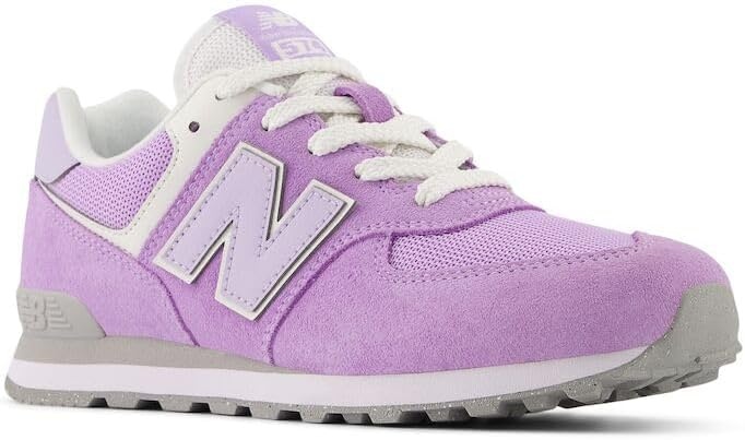 image:imageNew Balance Kids 574 V1 LaceUp Sneakers Casual ShoesLilac GloBright Lavender
