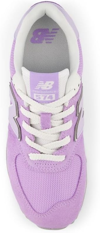 image:imageNew Balance Kids 574 V1 LaceUp Sneakers Casual ShoesLilac GloBright Lavender