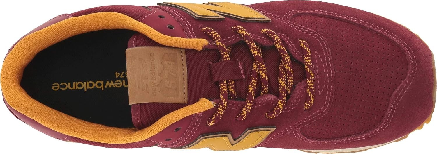 image:imageNew Balance Kids 574 V1 LaceUp Sneakers Casual ShoesMercury RedGold Rush