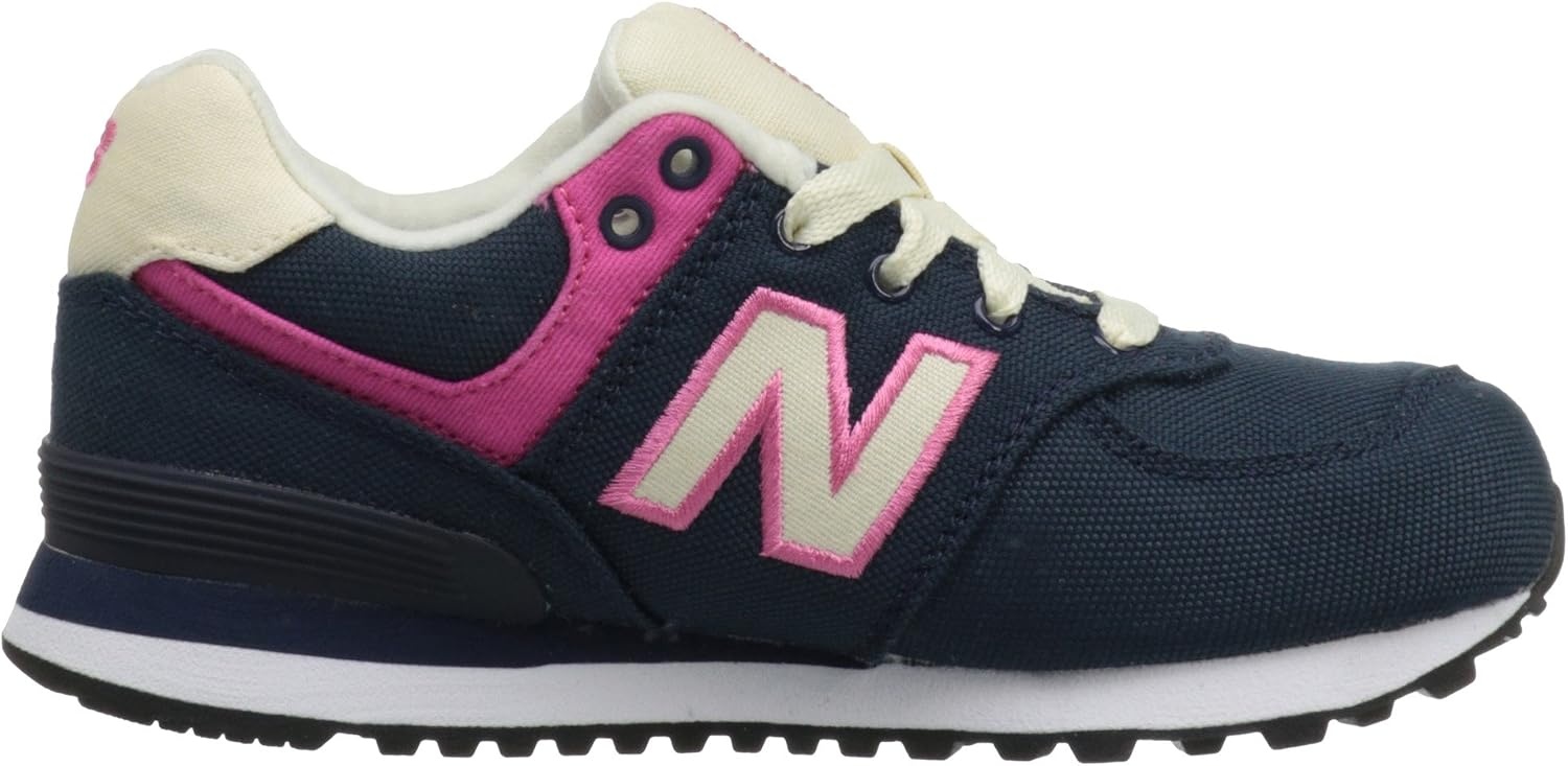 image:imageNew Balance Kids 574 V1 LaceUp Sneakers Casual ShoesNavyPink