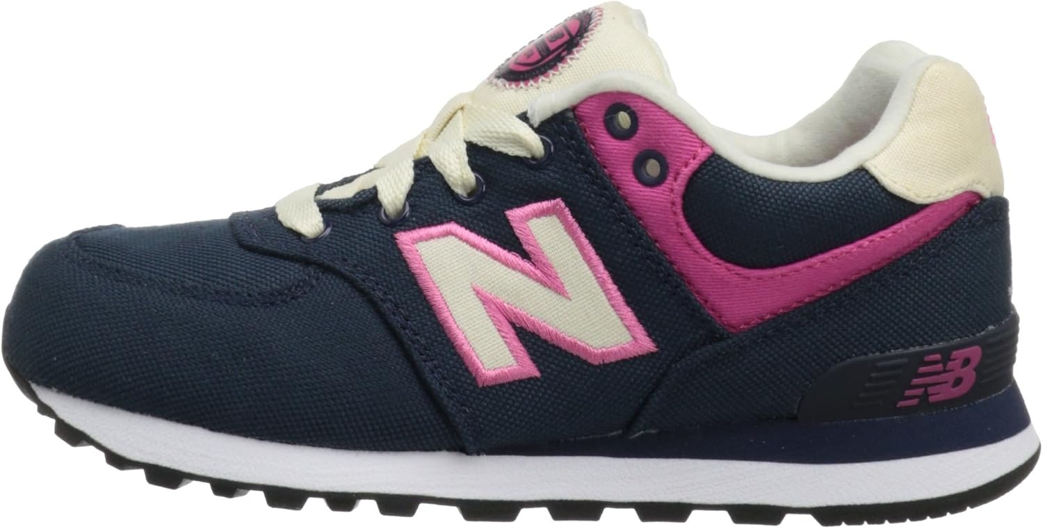 image:imageNew Balance Kids 574 V1 LaceUp Sneakers Casual ShoesNavyPink