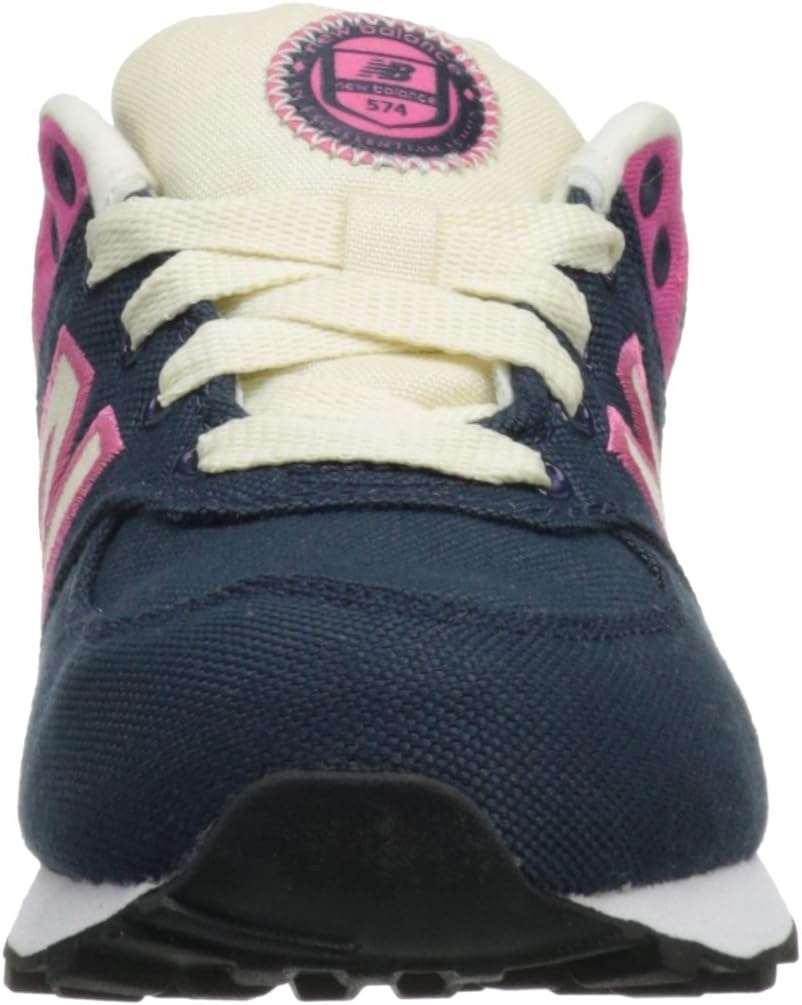 image:imageNew Balance Kids 574 V1 LaceUp Sneakers Casual ShoesNavyPink