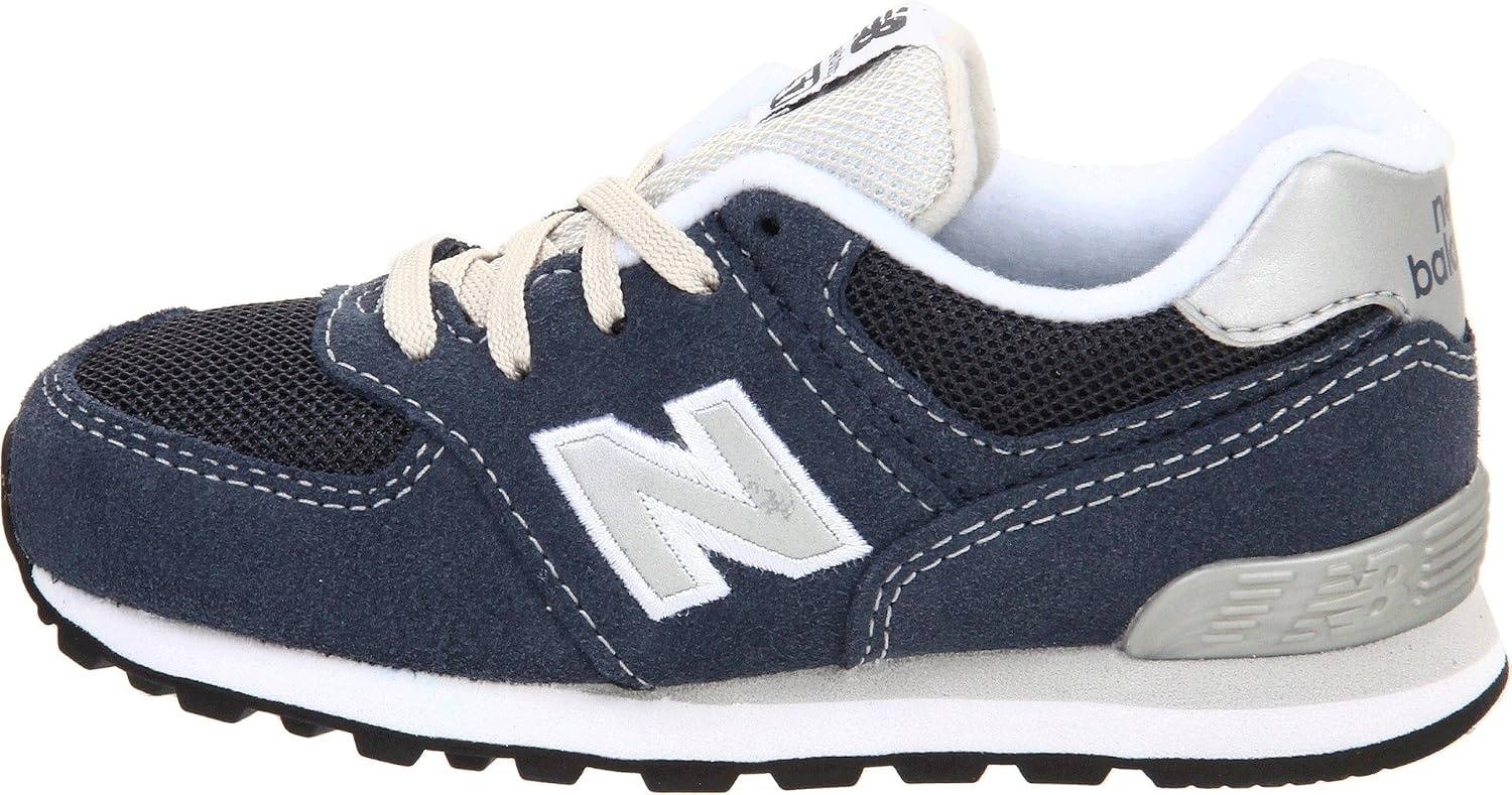 image:imageNew Balance Kids 574 V1 LaceUp Sneakers Casual ShoesNavySilver
