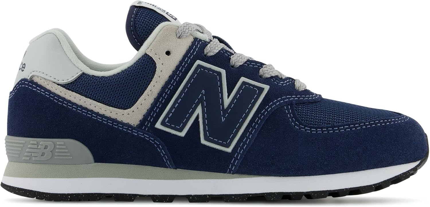 image:imageNew Balance Kids 574 V1 LaceUp Sneakers Casual ShoesNavyWhite