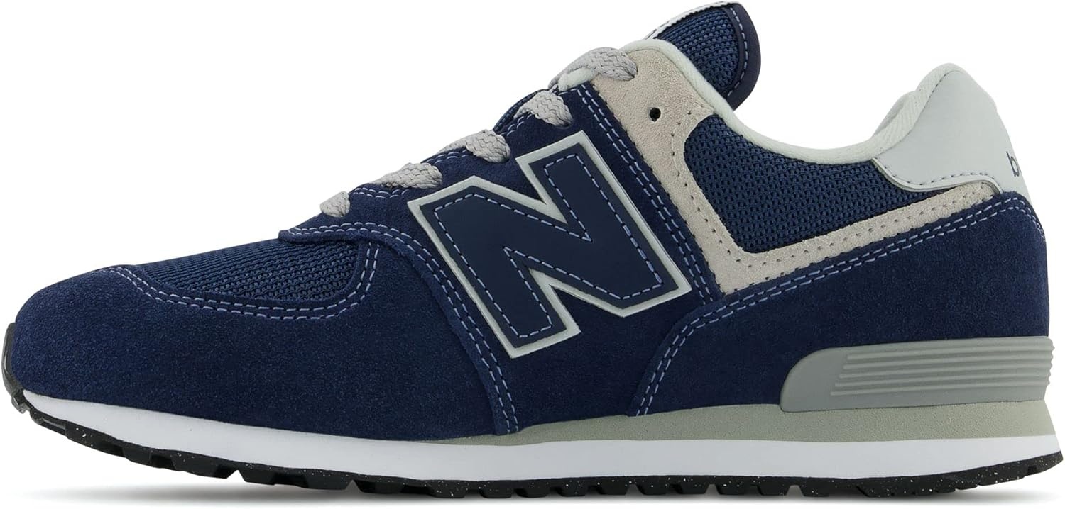 image:imageNew Balance Kids 574 V1 LaceUp Sneakers Casual ShoesNavyWhite