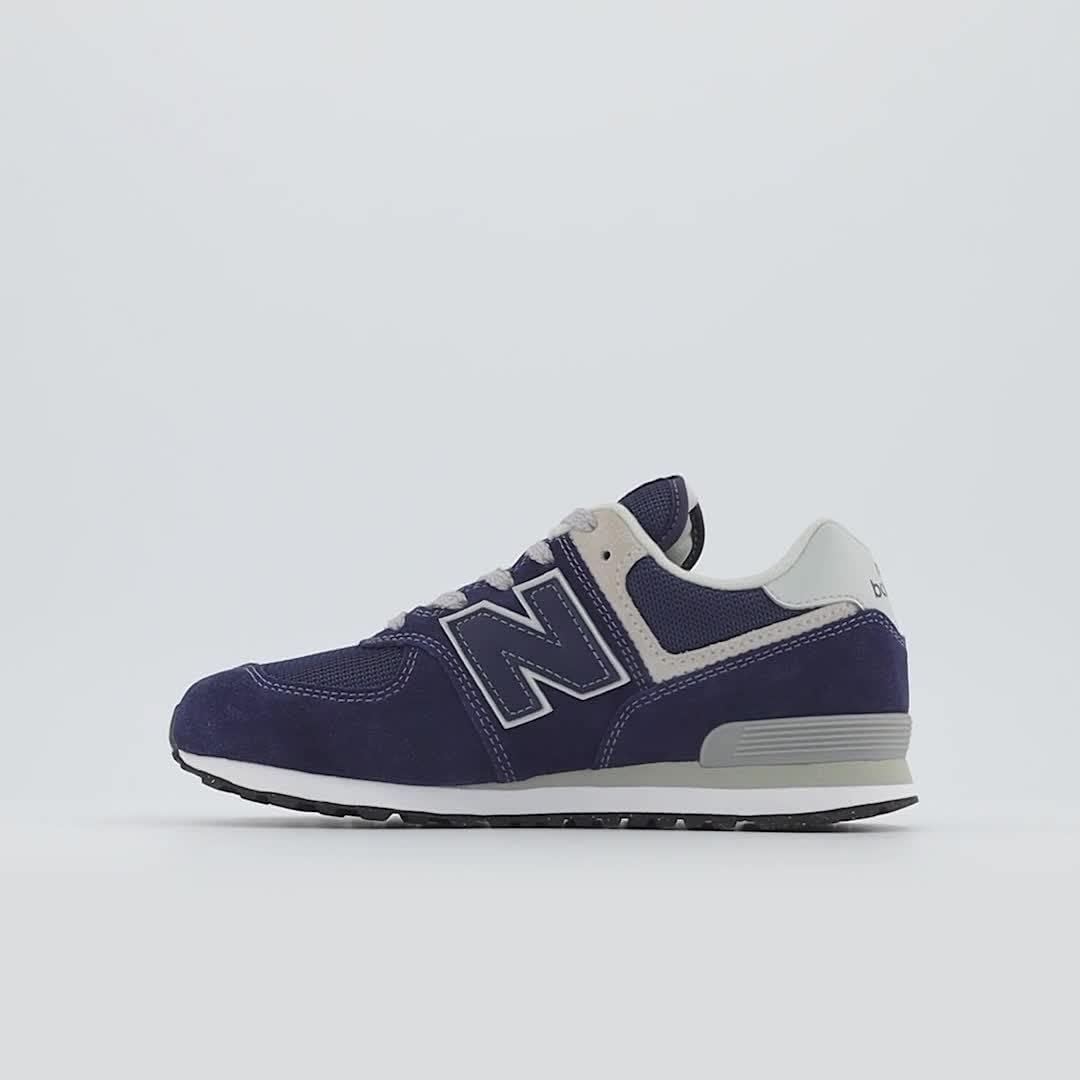 image:imageNew Balance Kids 574 V1 LaceUp Sneakers Casual ShoesNavyWhite