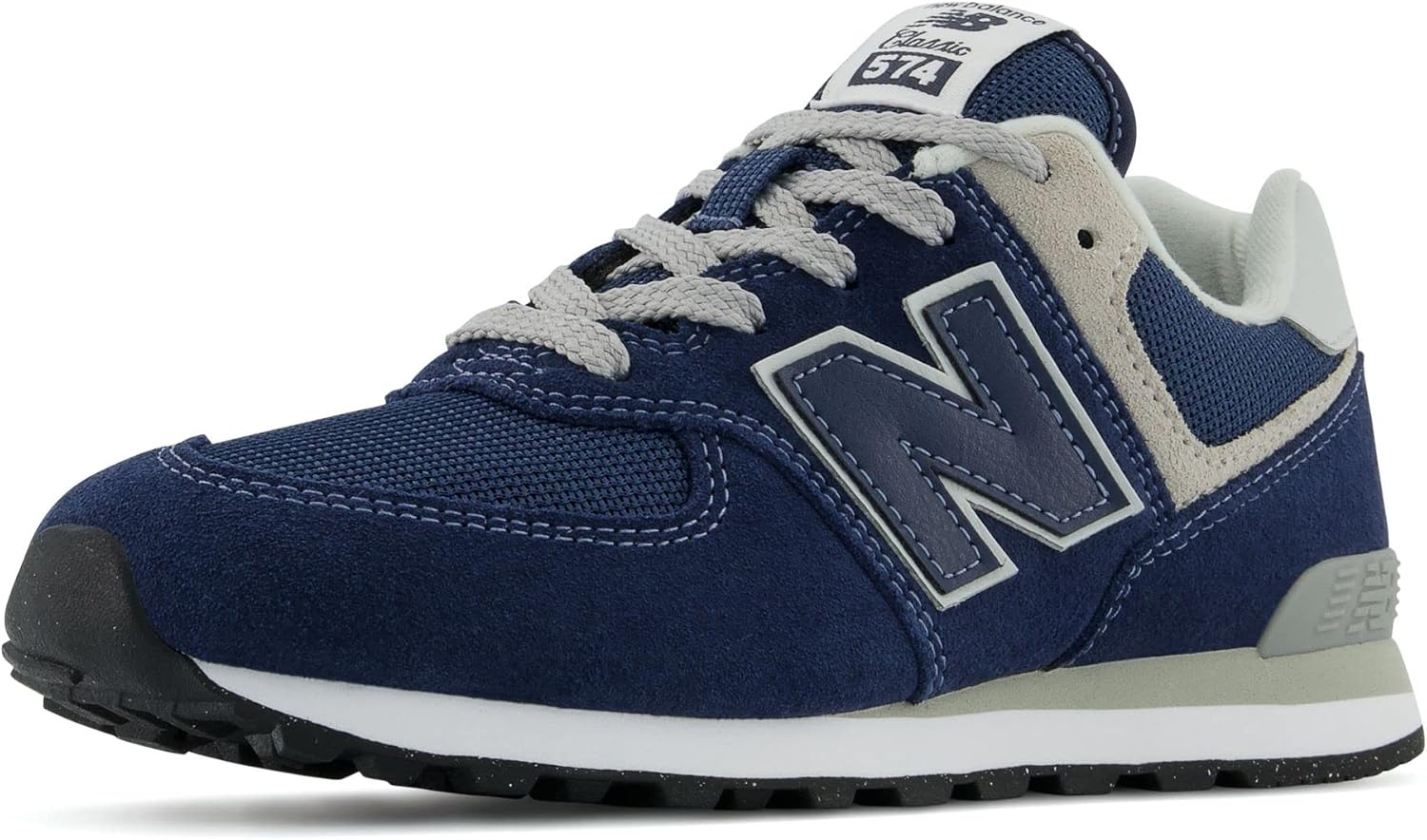 image:imageNew Balance Kids 574 V1 LaceUp Sneakers Casual ShoesNavyWhite