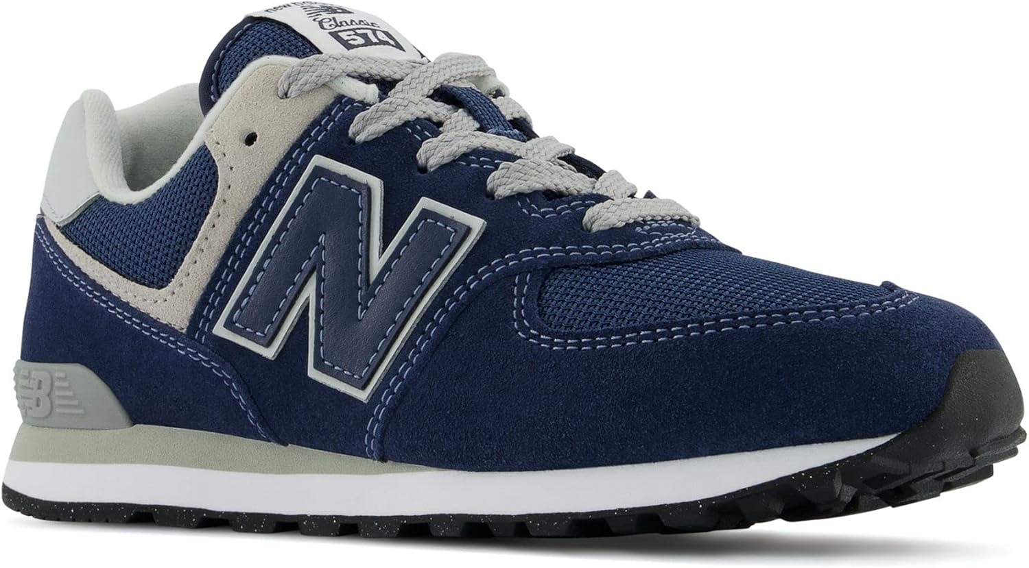 image:imageNew Balance Kids 574 V1 LaceUp Sneakers Casual ShoesNavyWhite