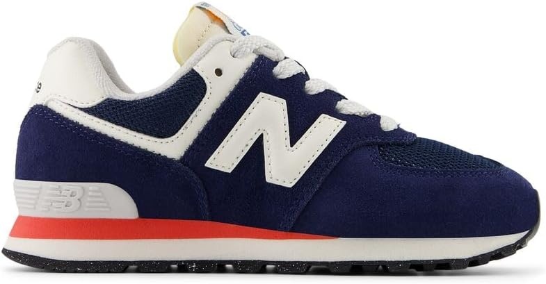 image:imageNew Balance Kids 574 V1 LaceUp Sneakers Casual ShoesNb NavyBlast Red