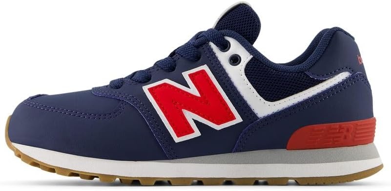 image:imageNew Balance Kids 574 V1 LaceUp Sneakers Casual ShoesNb NavyTeam Red