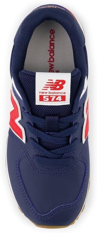 image:imageNew Balance Kids 574 V1 LaceUp Sneakers Casual ShoesNb NavyTeam Red