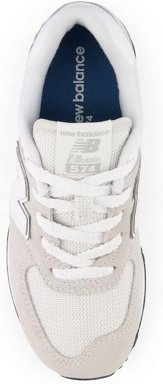 image:imageNew Balance Kids 574 V1 LaceUp Sneakers Casual ShoesNimbus CloudWhite