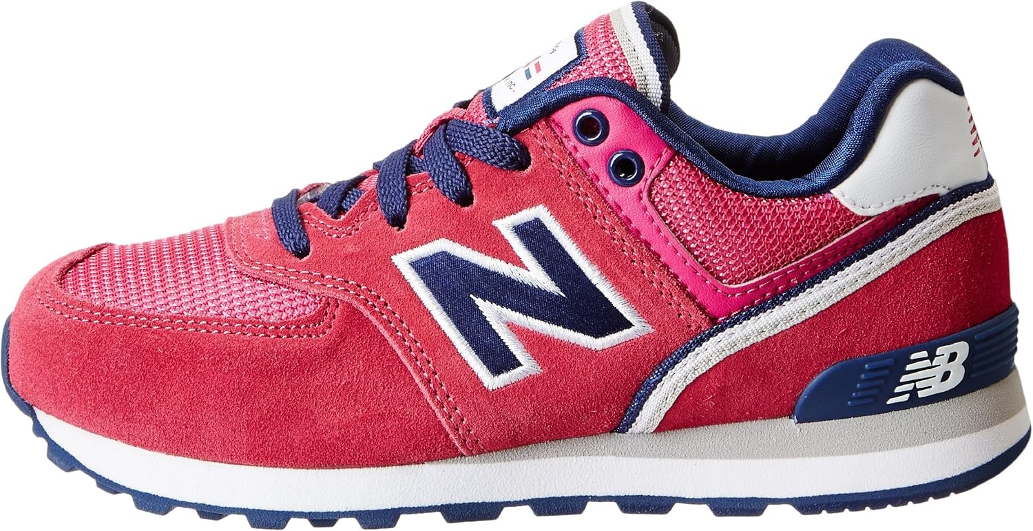 image:imageNew Balance Kids 574 V1 LaceUp Sneakers Casual ShoesPinkNavy