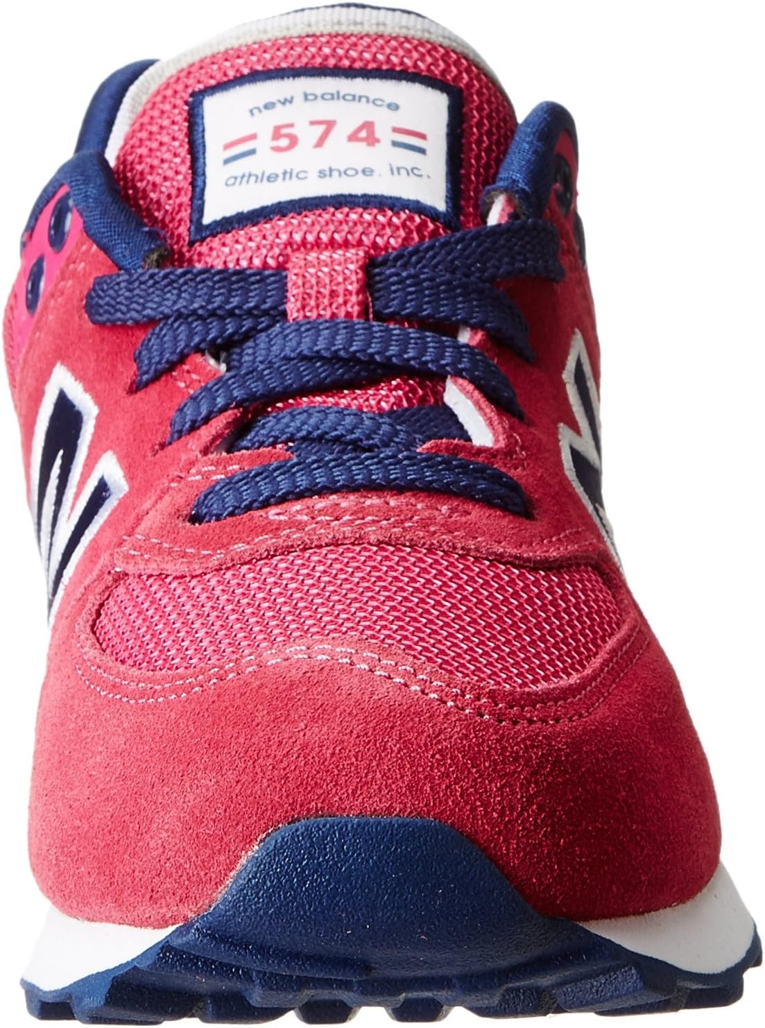 image:imageNew Balance Kids 574 V1 LaceUp Sneakers Casual ShoesPinkNavy