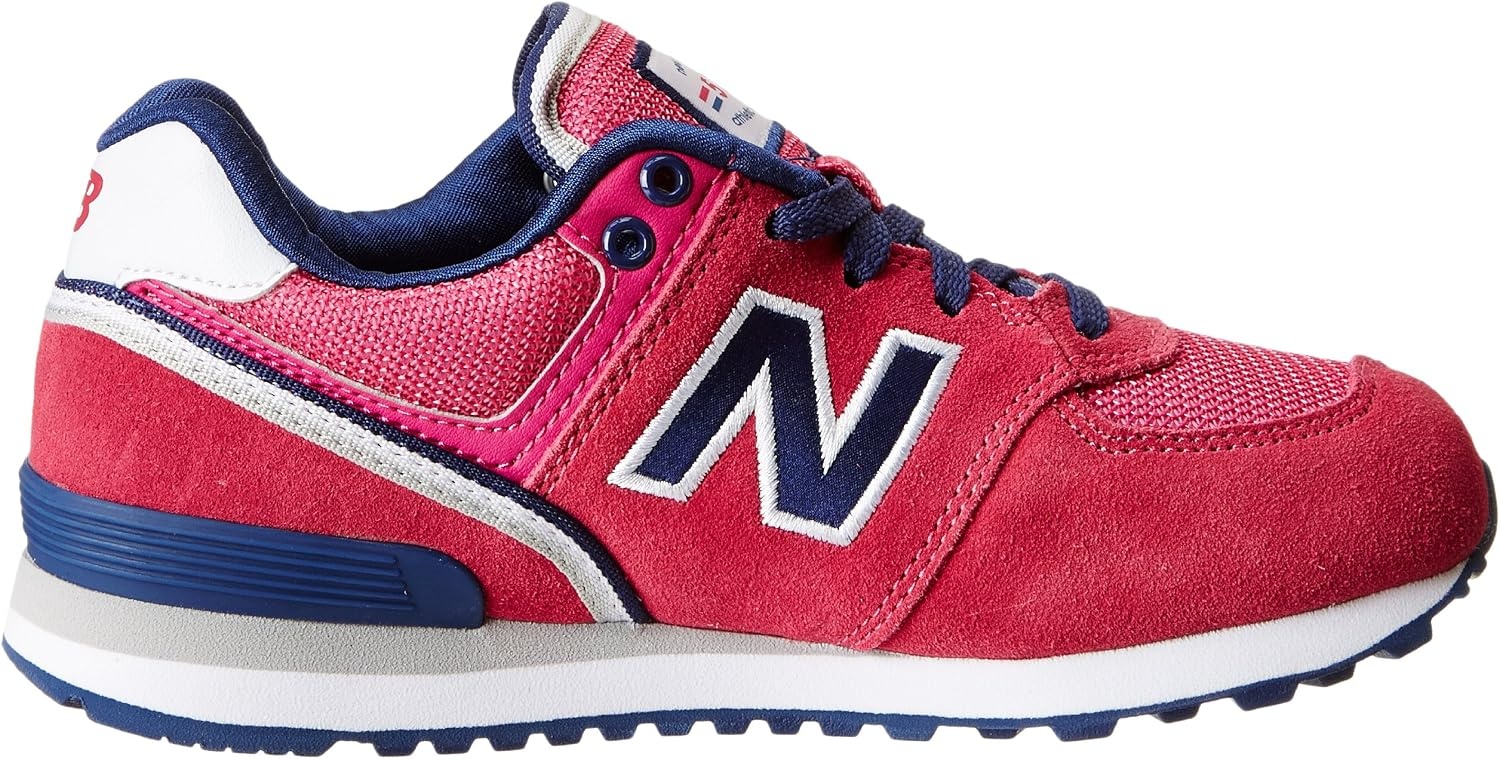 image:imageNew Balance Kids 574 V1 LaceUp Sneakers Casual ShoesPinkNavy