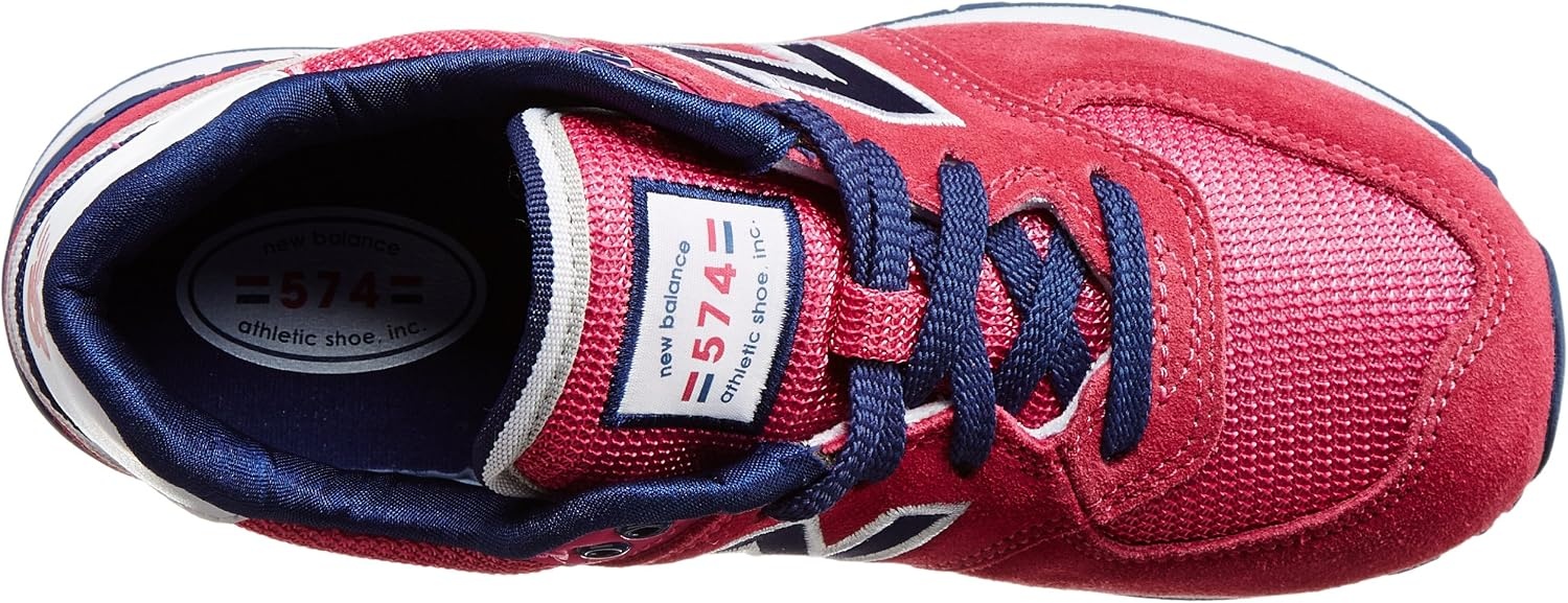 image:imageNew Balance Kids 574 V1 LaceUp Sneakers Casual ShoesPinkNavy