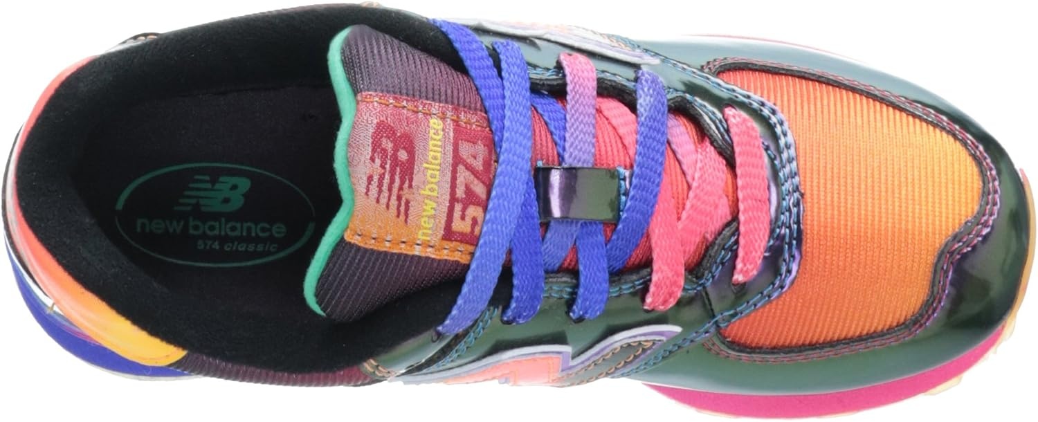 image:imageNew Balance Kids 574 V1 LaceUp Sneakers Casual ShoesRainbowBlack
