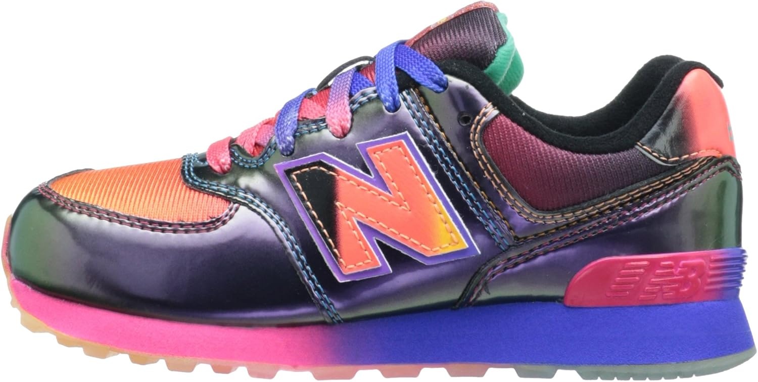 image:imageNew Balance Kids 574 V1 LaceUp Sneakers Casual ShoesRainbowBlack