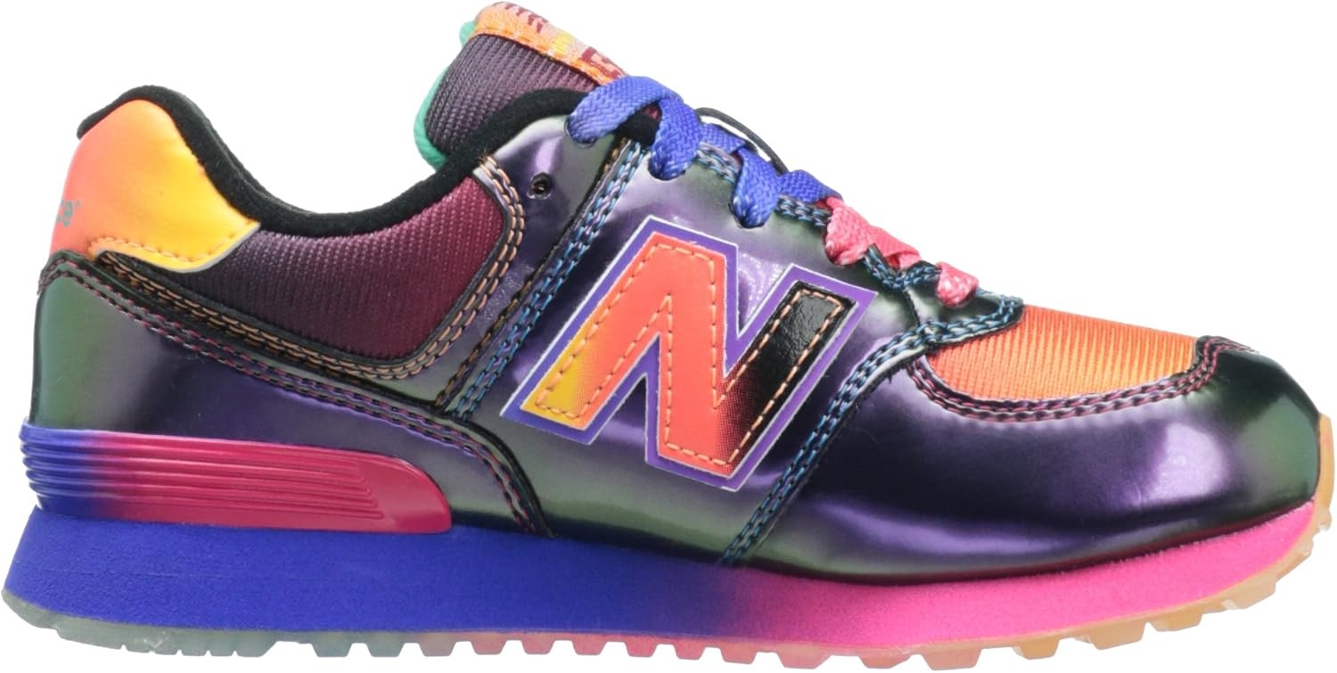 image:imageNew Balance Kids 574 V1 LaceUp Sneakers Casual ShoesRainbowBlack