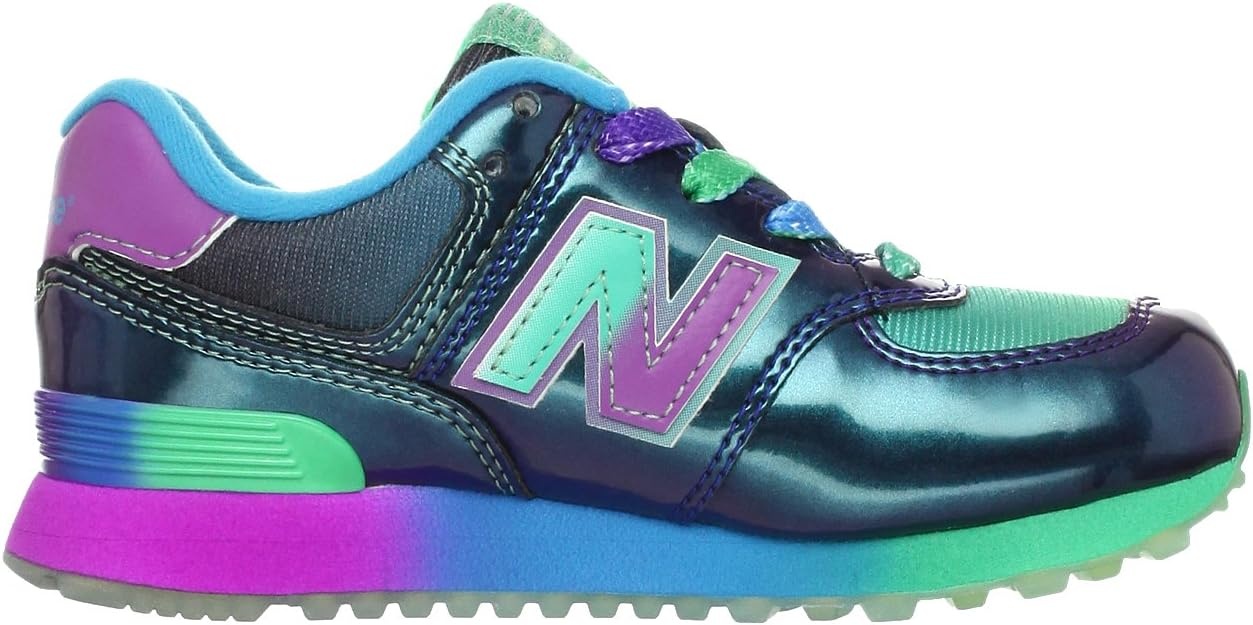image:imageNew Balance Kids 574 V1 LaceUp Sneakers Casual ShoesRainbowNavy