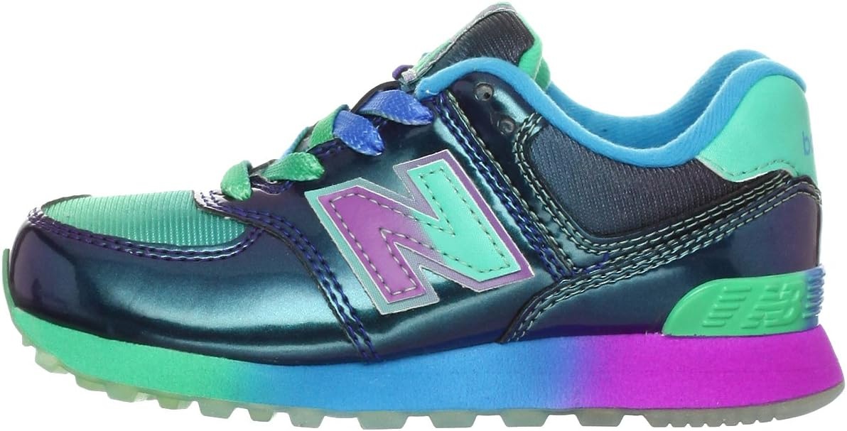 image:imageNew Balance Kids 574 V1 LaceUp Sneakers Casual ShoesRainbowNavy
