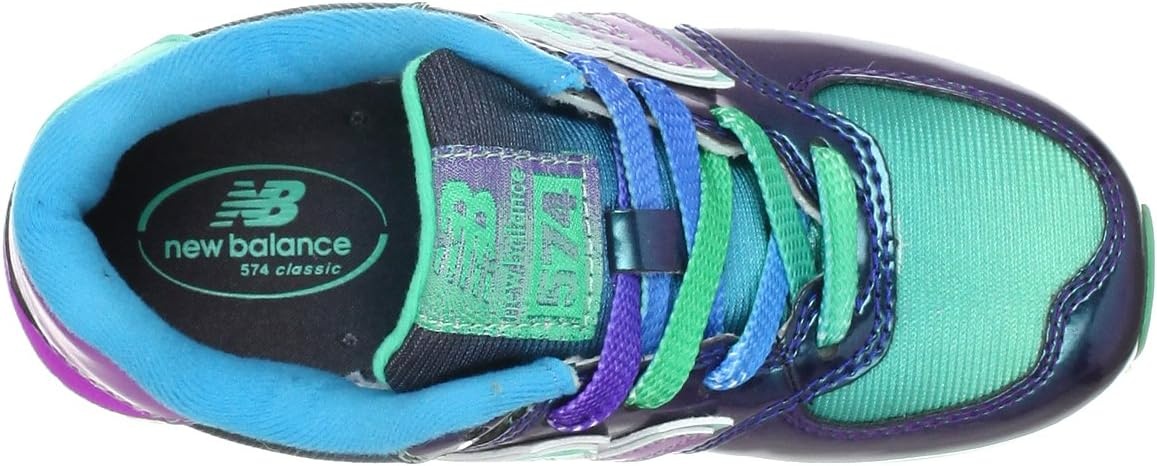 image:imageNew Balance Kids 574 V1 LaceUp Sneakers Casual ShoesRainbowNavy