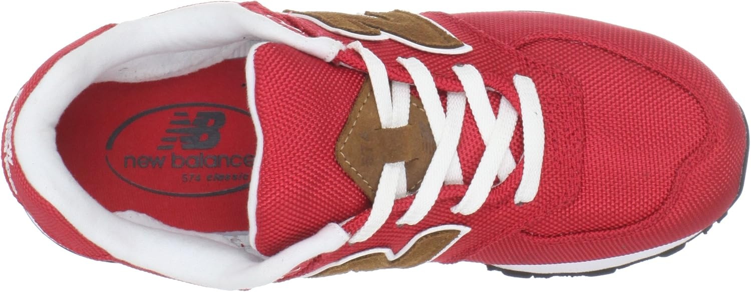 image:imageNew Balance Kids 574 V1 LaceUp Sneakers Casual ShoesRedBrown