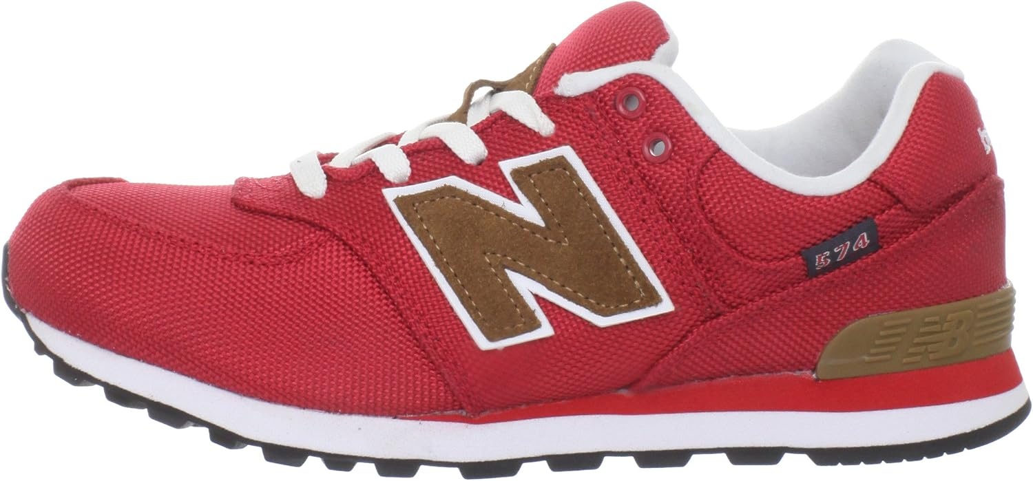 image:imageNew Balance Kids 574 V1 LaceUp Sneakers Casual ShoesRedBrown