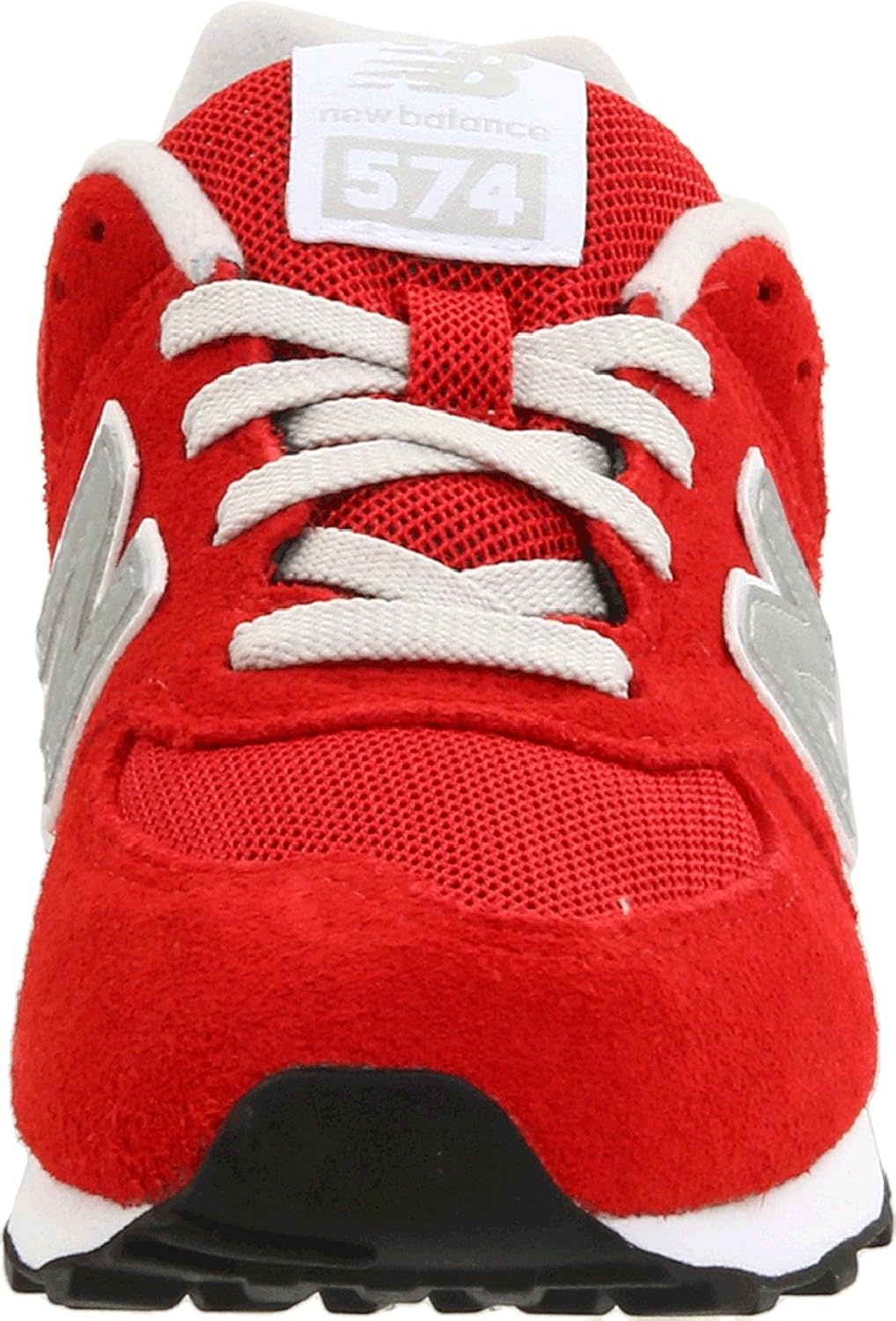 image:imageNew Balance Kids 574 V1 LaceUp Sneakers Casual ShoesRedSilver