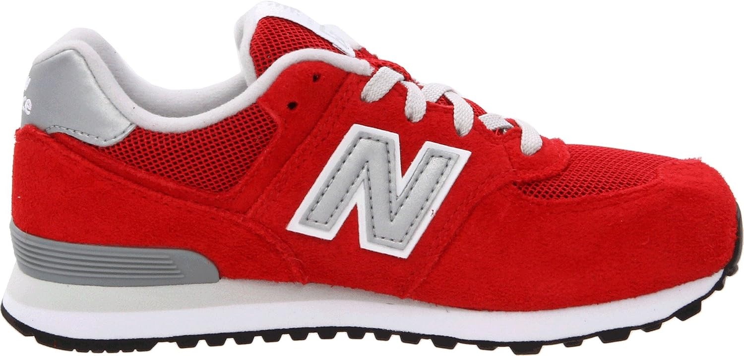 image:imageNew Balance Kids 574 V1 LaceUp Sneakers Casual ShoesRedSilver