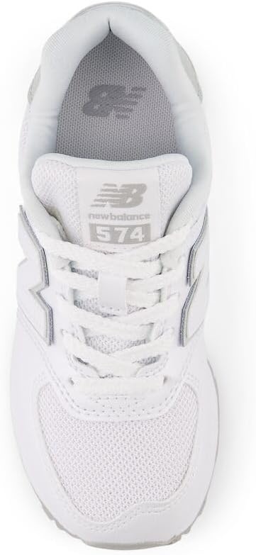 image:imageNew Balance Kids 574 V1 LaceUp Sneakers Casual ShoesWhiteSilver Metalic