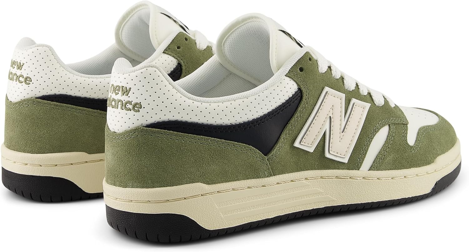 image:imageNew Balance Mens 480 V1 SneakersDark OlivineSea Salt