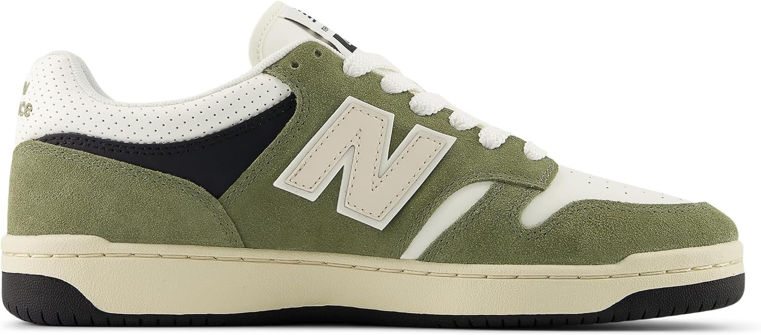image:imageNew Balance Mens 480 V1 SneakersDark OlivineSea Salt