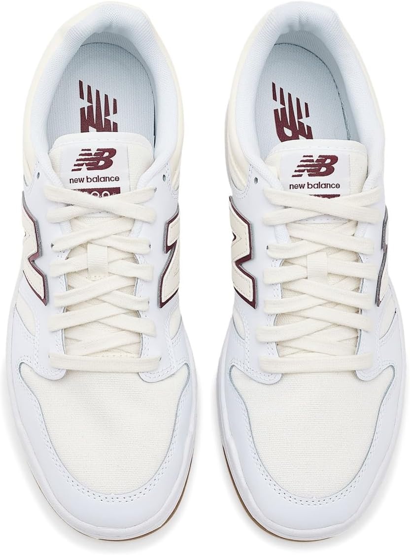 image:imageNew Balance Mens 480 V1 SneakersSea SaltClassic Crimson