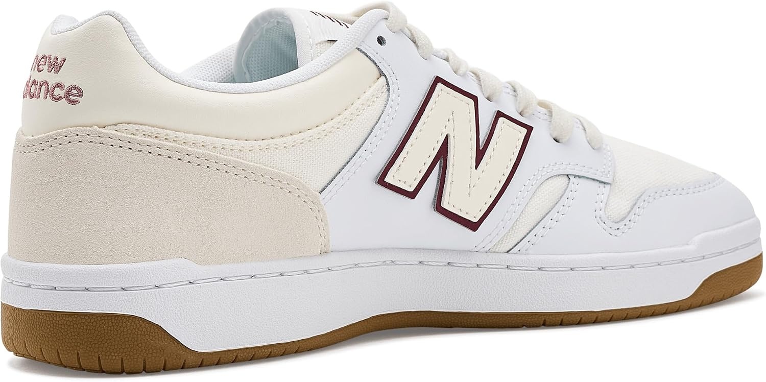 image:imageNew Balance Mens 480 V1 SneakersSea SaltClassic Crimson