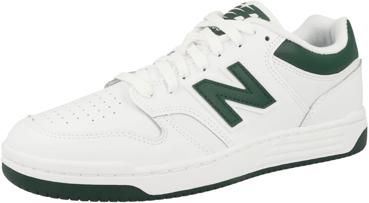 image:imageNew Balance Mens 480 V1 SneakersWhiteNightwatch GreenLight Aluminum