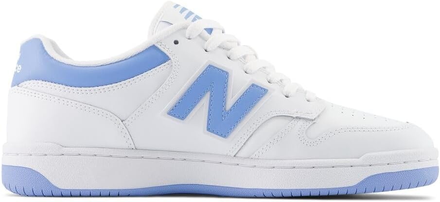 image:imageNew Balance Mens 480 V1 SneakersWhiteTeam CarolinaLight Aluminum