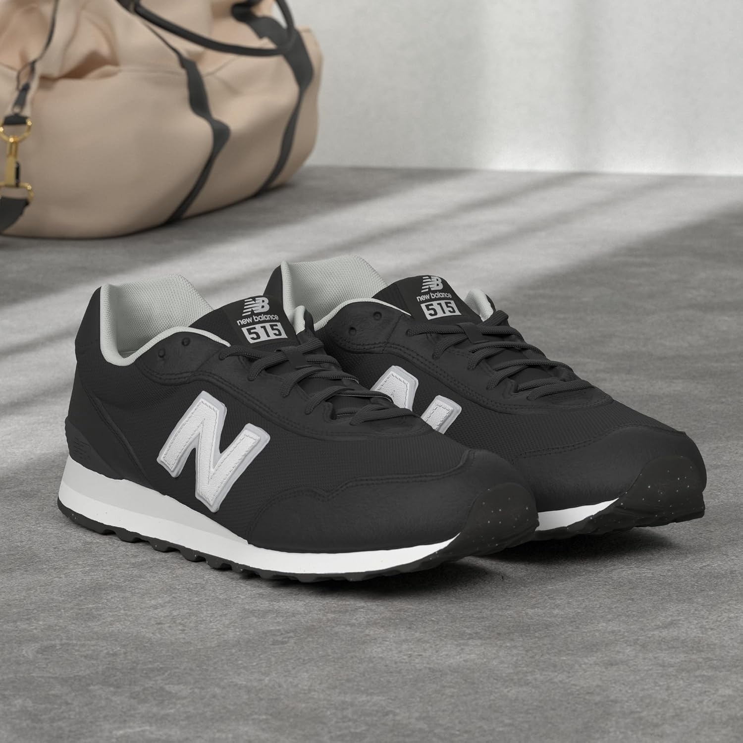 image:imageNew Balance Mens 515 Casual ShoesBlackNb WhiteAluminum Grey